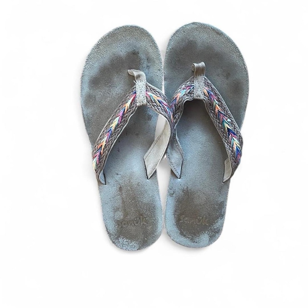 Sanuk Brown Braided Sandals Casual Beachwear